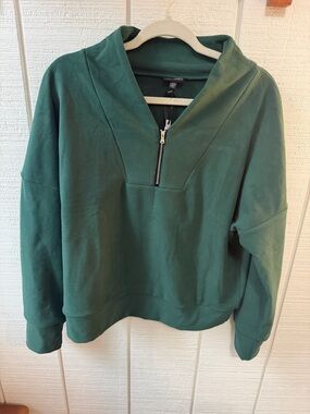 Coco + Carmen Forest Green Quarter-Zip Pullover